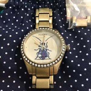 Fossil Gold Tonr Women's Watch with Crystal Like Accents
